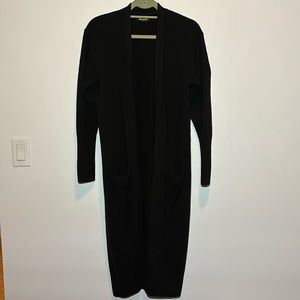 NAADAM long black duster cashmere cardigan XS